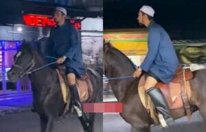 Viral Pria Naik Kuda ke Masjid untuk Tarawih, Bikin Heboh
