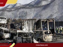 Kecelakaan di Tol Jepang, Salju dan Es Picu Tabrakan 67 Mobil, 20 Mobil Ludes Terbakar