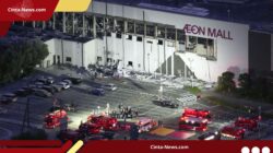 Gempa M7,1 Guncang Kyushu, Aeon Mall Kumamoto Runtuh Akibat Ledakan Gas